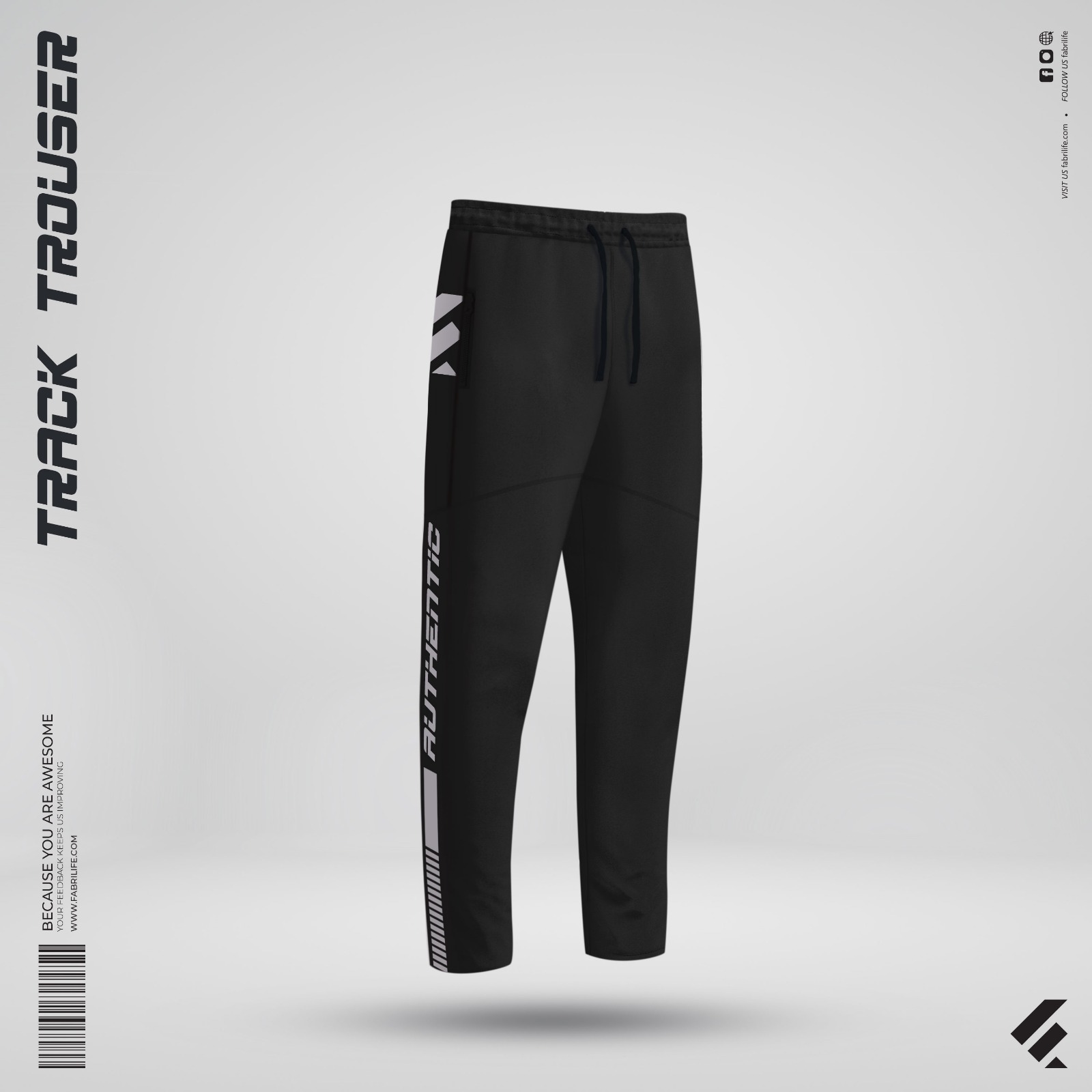 Mens Premium Track Trouser - Black